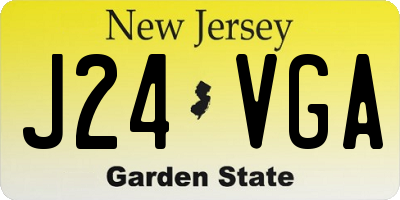 NJ license plate J24VGA