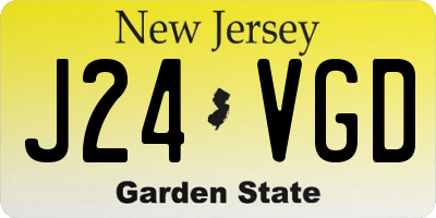 NJ license plate J24VGD