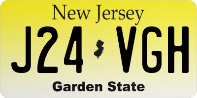 NJ license plate J24VGH