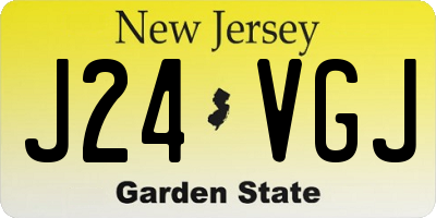NJ license plate J24VGJ