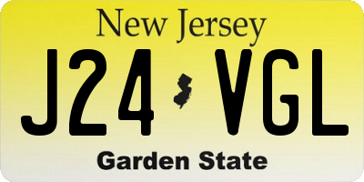 NJ license plate J24VGL