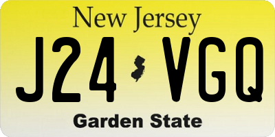NJ license plate J24VGQ