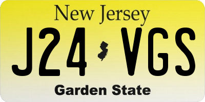 NJ license plate J24VGS
