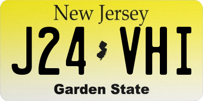 NJ license plate J24VHI