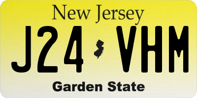 NJ license plate J24VHM
