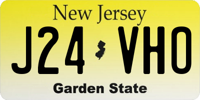 NJ license plate J24VHO