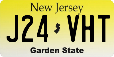 NJ license plate J24VHT