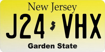 NJ license plate J24VHX