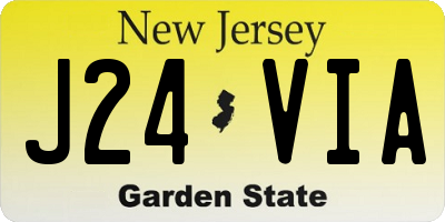 NJ license plate J24VIA