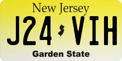 NJ license plate J24VIH