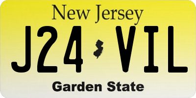 NJ license plate J24VIL