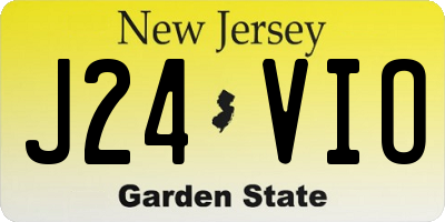 NJ license plate J24VIO