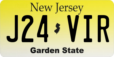 NJ license plate J24VIR
