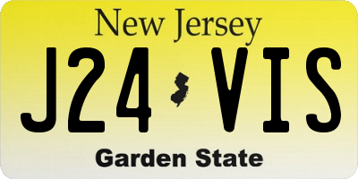 NJ license plate J24VIS