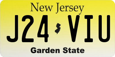 NJ license plate J24VIU