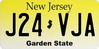 NJ license plate J24VJA