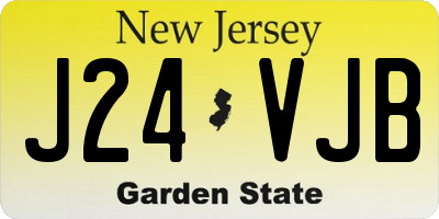 NJ license plate J24VJB