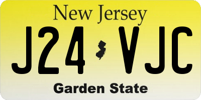 NJ license plate J24VJC