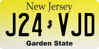 NJ license plate J24VJD