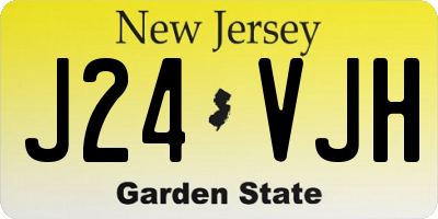 NJ license plate J24VJH
