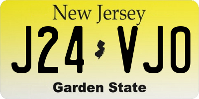NJ license plate J24VJO