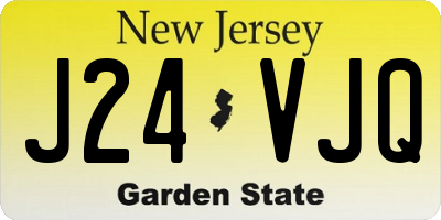 NJ license plate J24VJQ