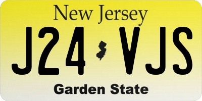 NJ license plate J24VJS