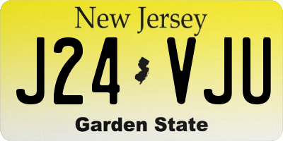 NJ license plate J24VJU