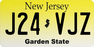 NJ license plate J24VJZ