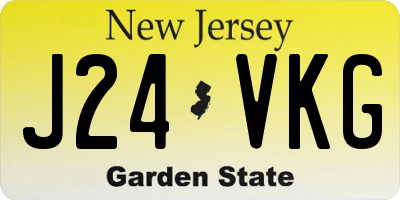 NJ license plate J24VKG