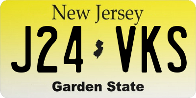 NJ license plate J24VKS