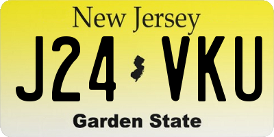 NJ license plate J24VKU