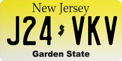 NJ license plate J24VKV