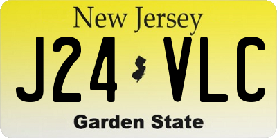 NJ license plate J24VLC
