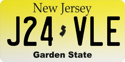 NJ license plate J24VLE