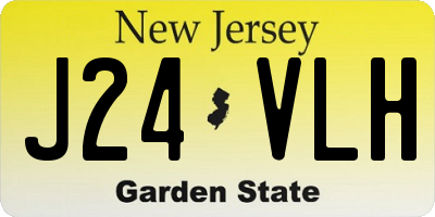 NJ license plate J24VLH