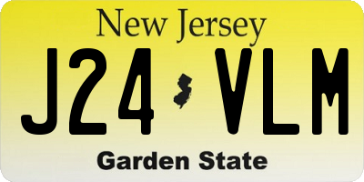 NJ license plate J24VLM