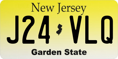 NJ license plate J24VLQ
