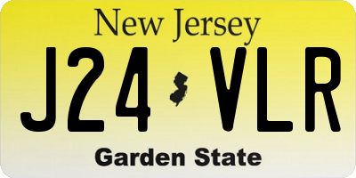 NJ license plate J24VLR