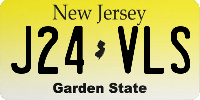 NJ license plate J24VLS