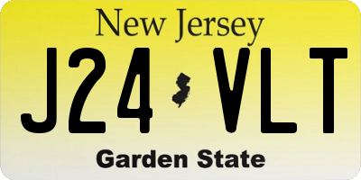 NJ license plate J24VLT