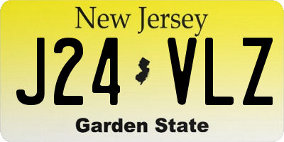 NJ license plate J24VLZ
