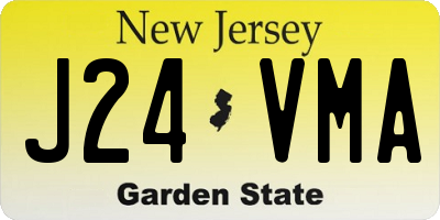 NJ license plate J24VMA