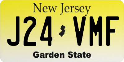 NJ license plate J24VMF