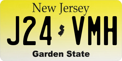 NJ license plate J24VMH