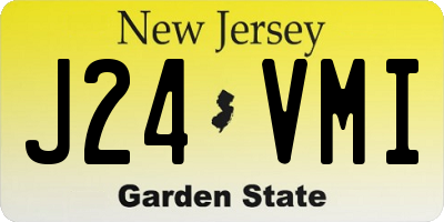 NJ license plate J24VMI