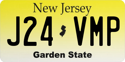 NJ license plate J24VMP