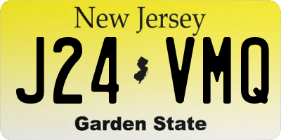 NJ license plate J24VMQ