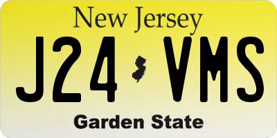 NJ license plate J24VMS