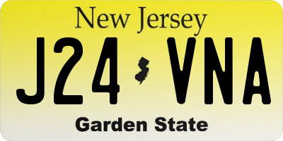 NJ license plate J24VNA